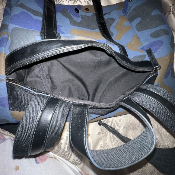 LIKE NEW—NEVER USED Phillip Lim Blue/brown Camouflage Flap canvas Backpack - Picture 4 of 9